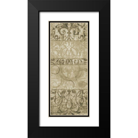 One Tone II Black Modern Wood Framed Art Print with Double Matting by Emery, Kristin