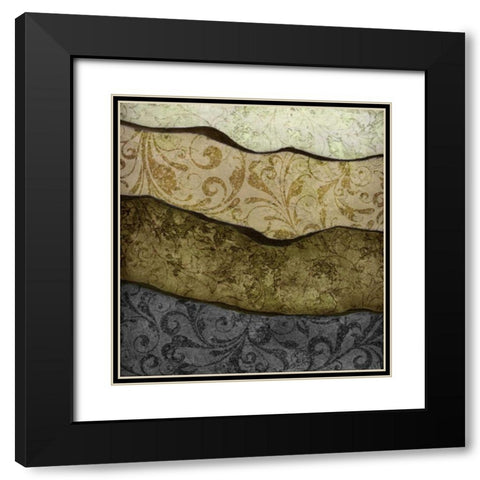 River Earth Cool I Black Modern Wood Framed Art Print with Double Matting by Emery, Kristin