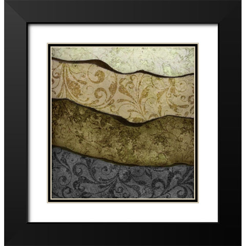 River Earth Cool I Black Modern Wood Framed Art Print with Double Matting by Emery, Kristin
