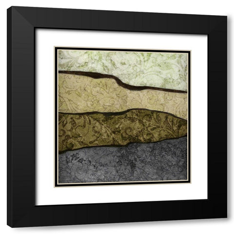 River Earth Cool II Black Modern Wood Framed Art Print with Double Matting by Emery, Kristin
