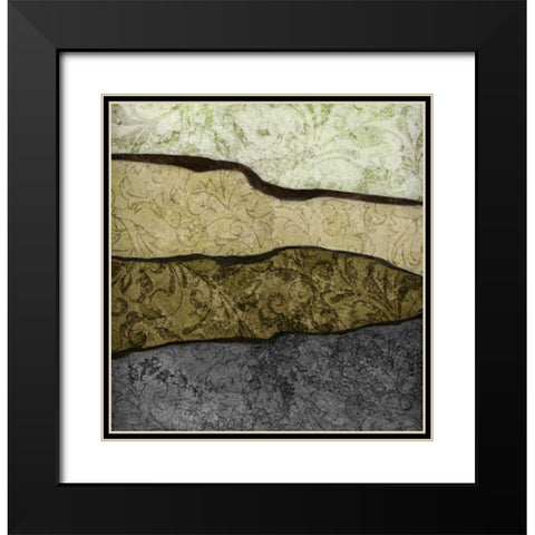 River Earth Cool II Black Modern Wood Framed Art Print with Double Matting by Emery, Kristin