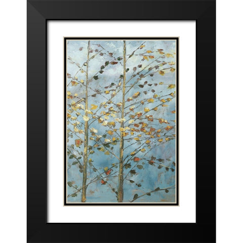 Whispering Aspen 1 Black Modern Wood Framed Art Print with Double Matting by Kruk