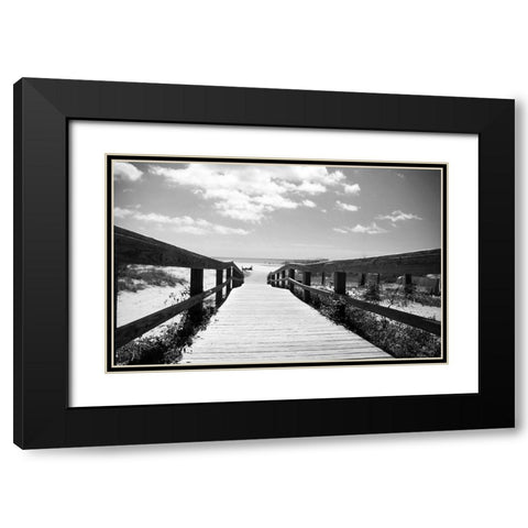 Docking The Clouds Black Modern Wood Framed Art Print with Double Matting by Colberg, Lisa