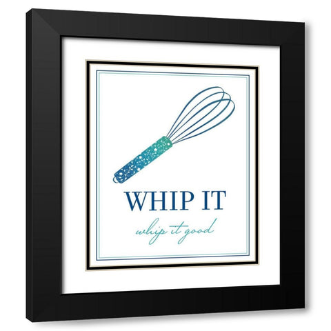Whip It Good Black Modern Wood Framed Art Print with Double Matting by McFarland, Leslie