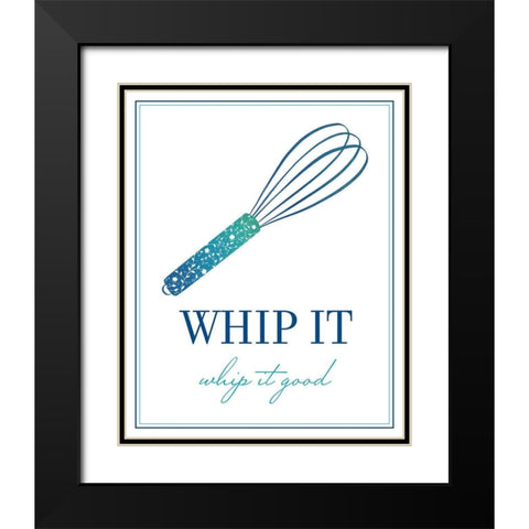 Whip It Good Black Modern Wood Framed Art Print with Double Matting by McFarland, Leslie