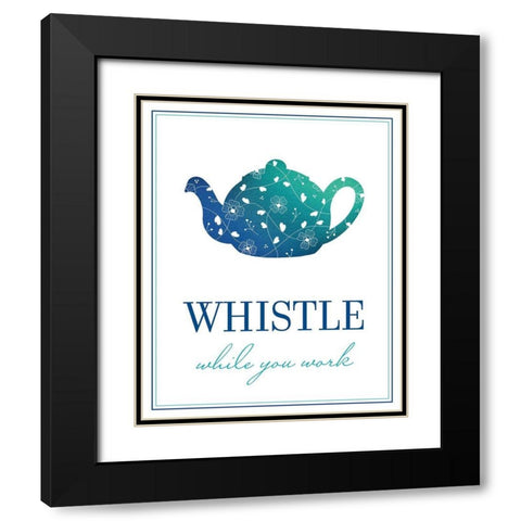 Whistle While You Work Black Modern Wood Framed Art Print with Double Matting by McFarland, Leslie