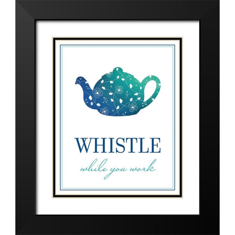 Whistle While You Work Black Modern Wood Framed Art Print with Double Matting by McFarland, Leslie