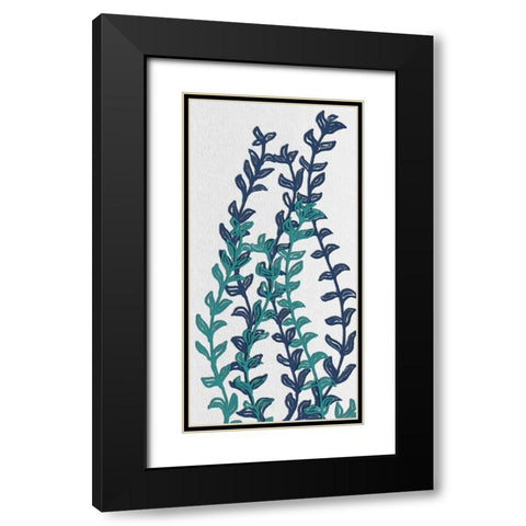 Denim Folia I Black Modern Wood Framed Art Print with Double Matting by Rossi, Lorraine