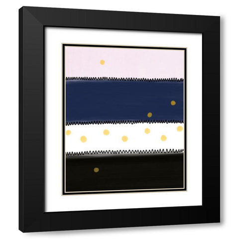 Abstract Rectangles Black Modern Wood Framed Art Print with Double Matting by Straatsma, Leah