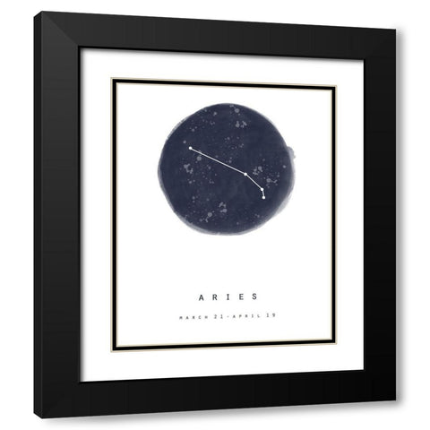 Aries Black Modern Wood Framed Art Print with Double Matting by Straatsma, Leah