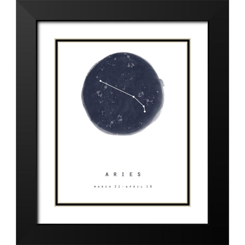 Aries Black Modern Wood Framed Art Print with Double Matting by Straatsma, Leah