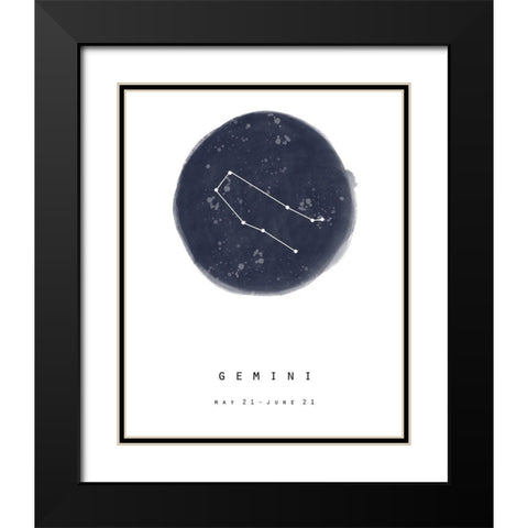 Gemini Black Modern Wood Framed Art Print with Double Matting by Straatsma, Leah