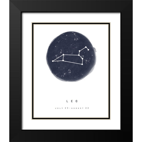 Leo Black Modern Wood Framed Art Print with Double Matting by Straatsma, Leah