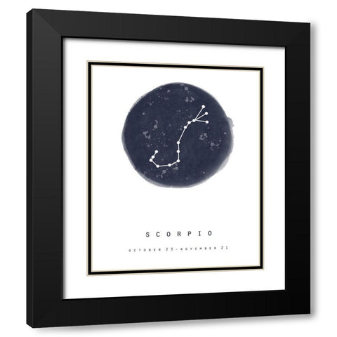 Scorpio Black Modern Wood Framed Art Print with Double Matting by Straatsma, Leah