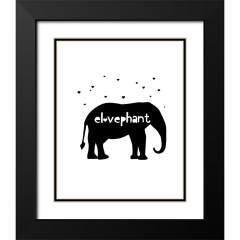 Elovephant Black Modern Wood Framed Art Print with Double Matting by Straatsma, Leah