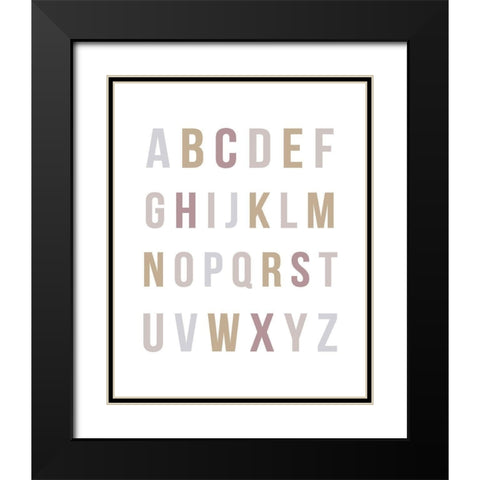 Rainbow Alphabet Black Modern Wood Framed Art Print with Double Matting by Straatsma, Leah
