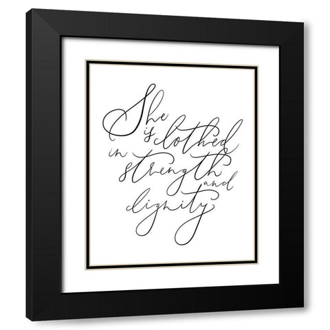 She is Clothed Black Modern Wood Framed Art Print with Double Matting by Straatsma, Leah