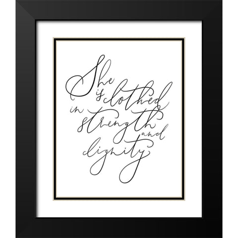 She is Clothed Black Modern Wood Framed Art Print with Double Matting by Straatsma, Leah
