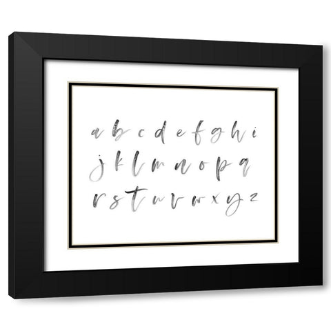 Alphabet Black Modern Wood Framed Art Print with Double Matting by Straatsma, Leah