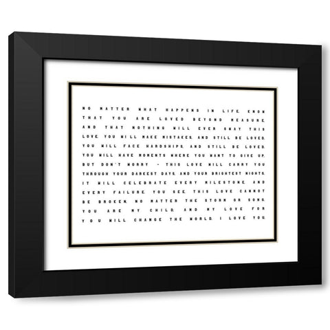 No Matter What Black Modern Wood Framed Art Print with Double Matting by Straatsma, Leah