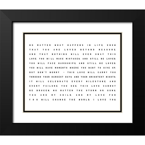 No Matter What Black Modern Wood Framed Art Print with Double Matting by Straatsma, Leah