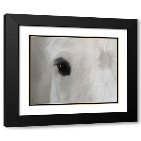 Pale Horse Black Modern Wood Framed Art Print with Double Matting by Straatsma, Leah
