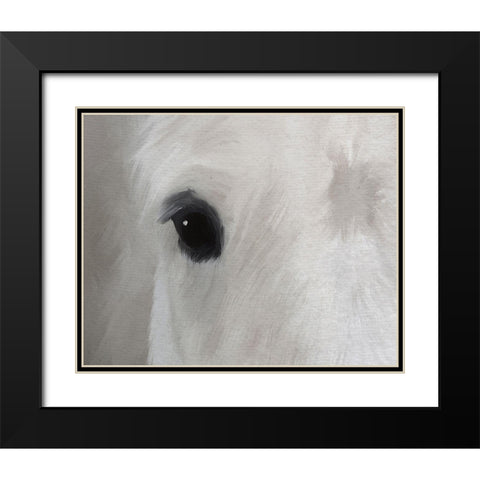 Pale Horse Black Modern Wood Framed Art Print with Double Matting by Straatsma, Leah