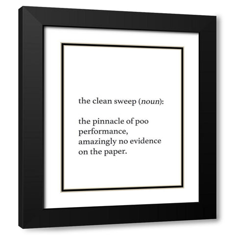 Clean Sweep Black Modern Wood Framed Art Print with Double Matting by Straatsma, Leah