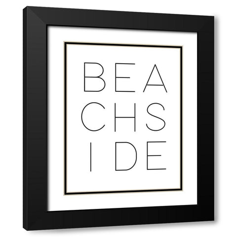 Beach Side Black Modern Wood Framed Art Print with Double Matting by Straatsma, Leah