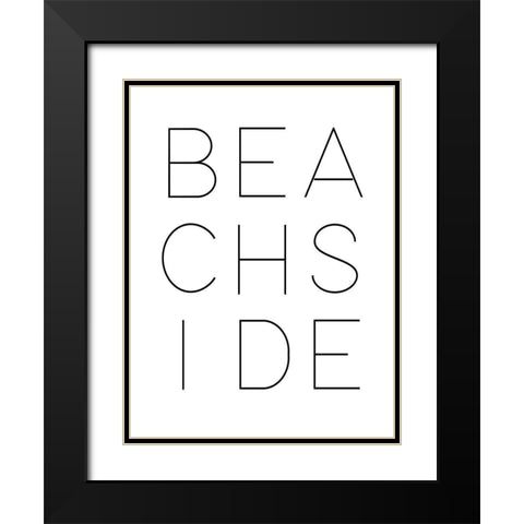 Beach Side Black Modern Wood Framed Art Print with Double Matting by Straatsma, Leah