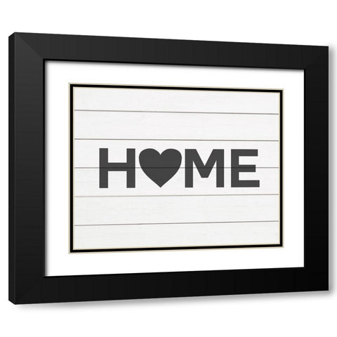 Home Shiplap Black Modern Wood Framed Art Print with Double Matting by Straatsma, Leah