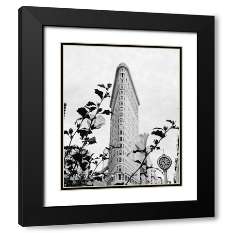NYC Flatiron Black Modern Wood Framed Art Print with Double Matting by Straatsma, Leah