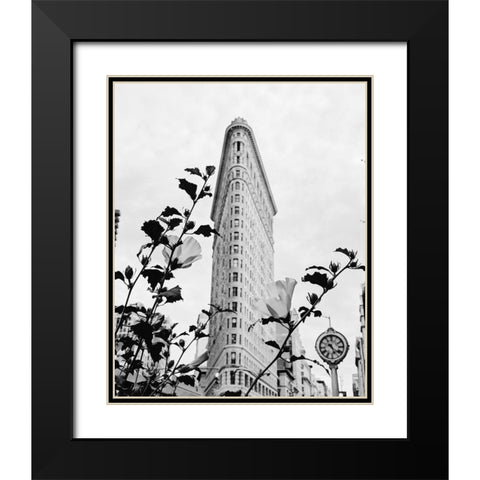 NYC Flatiron Black Modern Wood Framed Art Print with Double Matting by Straatsma, Leah
