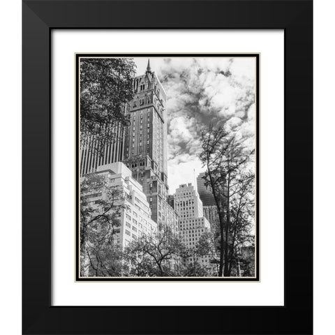NYC Park Ave Black Modern Wood Framed Art Print with Double Matting by Straatsma, Leah