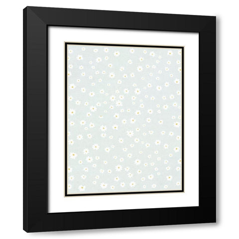Daisies in the Garden Black Modern Wood Framed Art Print with Double Matting by Straatsma, Leah