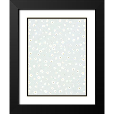 Daisies in the Garden Black Modern Wood Framed Art Print with Double Matting by Straatsma, Leah