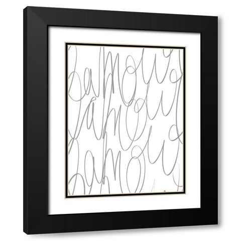 Love Notes Black Modern Wood Framed Art Print with Double Matting by Straatsma, Leah