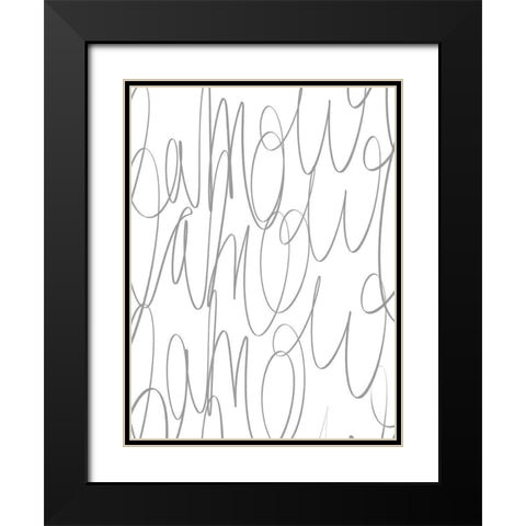 Love Notes Black Modern Wood Framed Art Print with Double Matting by Straatsma, Leah
