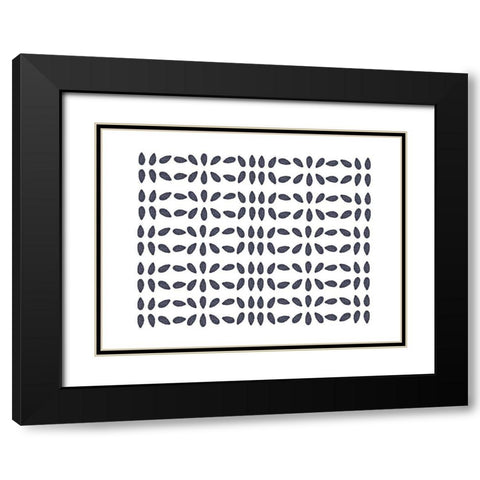 Ink Drop Black Modern Wood Framed Art Print with Double Matting by Straatsma, Leah