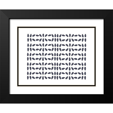 Ink Drop Black Modern Wood Framed Art Print with Double Matting by Straatsma, Leah