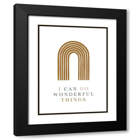 Wonderful Things Black Modern Wood Framed Art Print with Double Matting by Straatsma, Leah