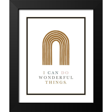 Wonderful Things Black Modern Wood Framed Art Print with Double Matting by Straatsma, Leah