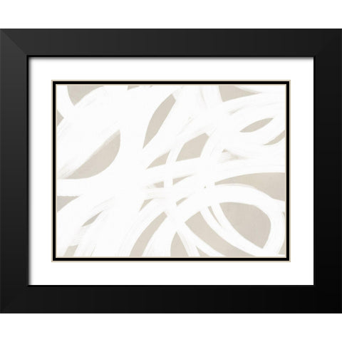Dreaming in Taupe Black Modern Wood Framed Art Print with Double Matting by Straatsma, Leah