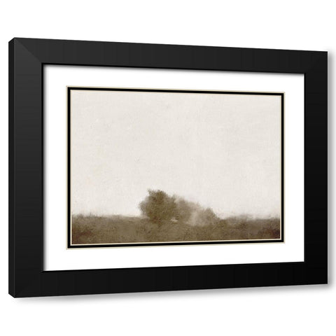 The Tree At The Edge of The Meadow Black Modern Wood Framed Art Print with Double Matting by Straatsma, Leah