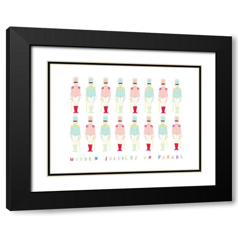 Wooden Soldiers Black Modern Wood Framed Art Print with Double Matting by Straatsma, Leah