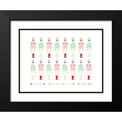 Wooden Soldiers Black Modern Wood Framed Art Print with Double Matting by Straatsma, Leah