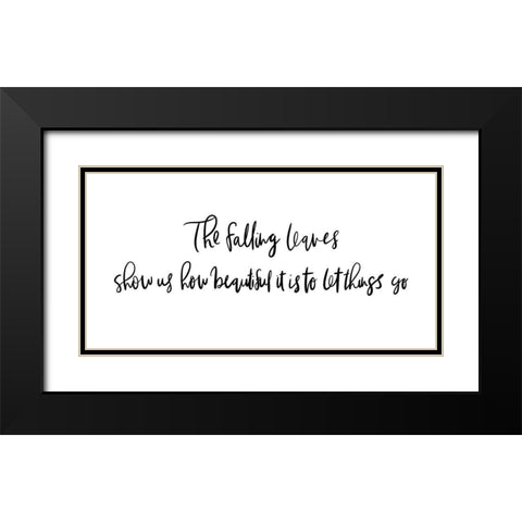 The Falling Leaves Black Modern Wood Framed Art Print with Double Matting by Straatsma, Leah