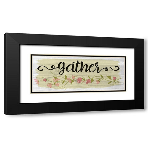 Curly Cue Gather Color 6 Black Modern Wood Framed Art Print with Double Matting by Hogan, Melody