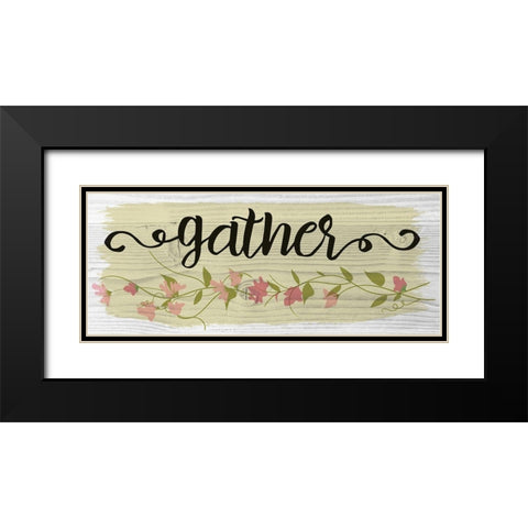 Curly Cue Gather Color 6 Black Modern Wood Framed Art Print with Double Matting by Hogan, Melody