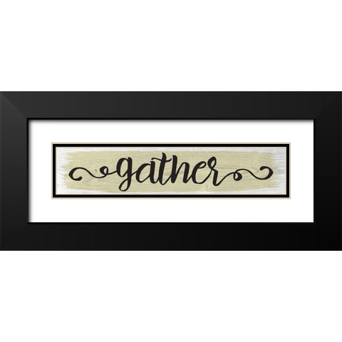 Curly Cue Color Signs 7 Black Modern Wood Framed Art Print with Double Matting by Hogan, Melody